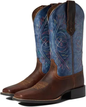 ARIAT Women's Round Up Wide Square Toe Stretchfit Western Boot