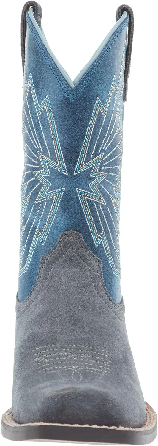 ARIAT Youth Decatur Mineral Suede and Downpour Shaft Cowboy Boot