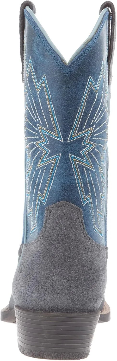 ARIAT Youth Decatur Mineral Suede and Downpour Shaft Cowboy Boot