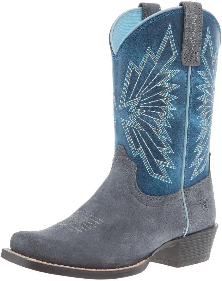 ARIAT Youth Decatur Mineral Suede and Downpour Shaft Cowboy Boot