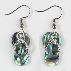Beach Sandals Abalone ShellDangle Earrings