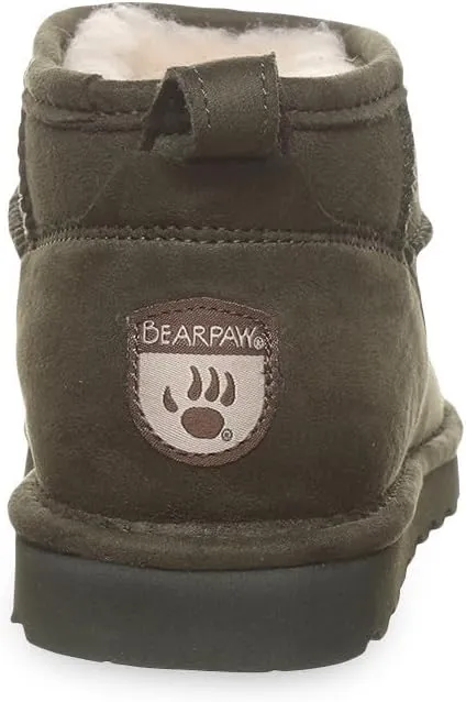 BEARPAW Women's Shorty Vegan Boot | Women's Ankle Boot | Women's Slip On Boot | Comfortable Winter Boot
