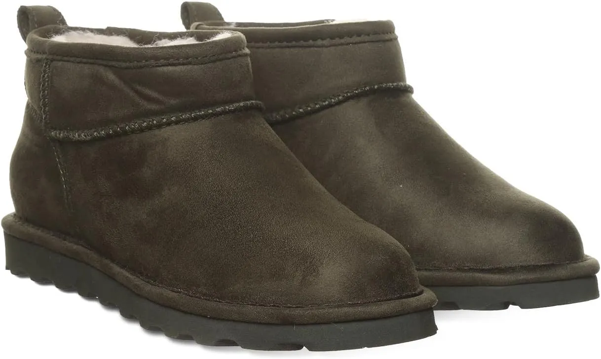 BEARPAW Women's Shorty Vegan Boot | Women's Ankle Boot | Women's Slip On Boot | Comfortable Winter Boot