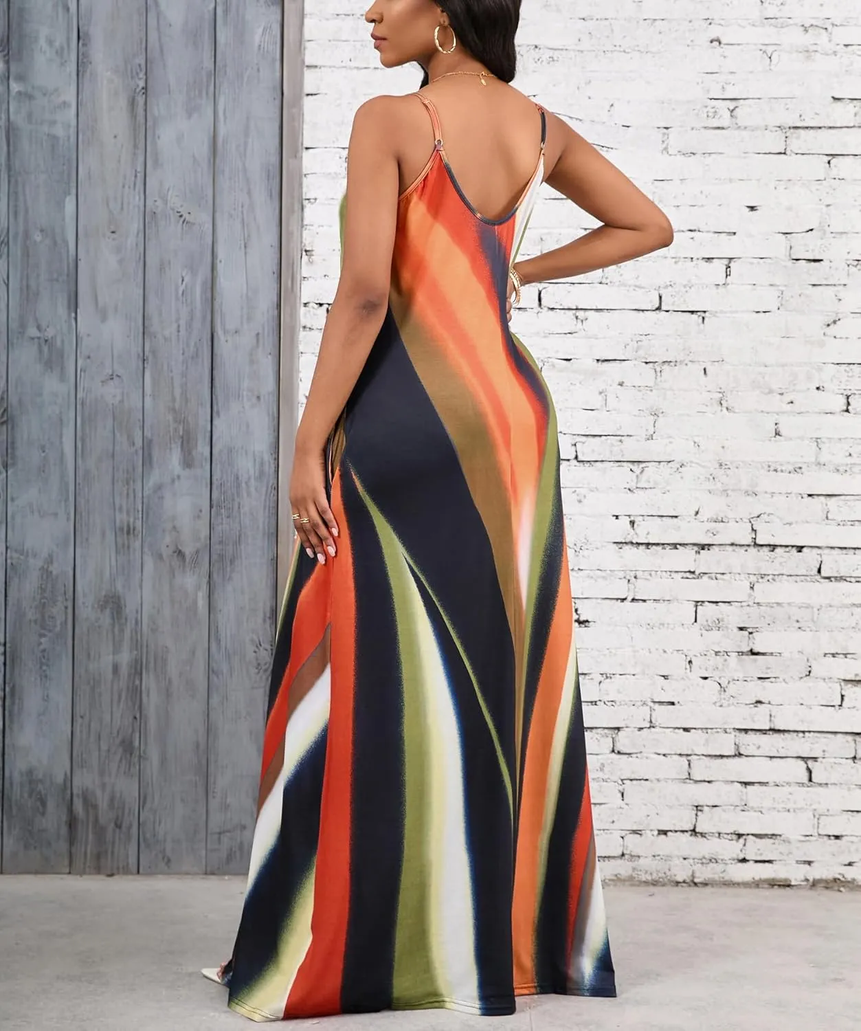BessCops Summer Maxi Dresses for Women 2025 Plus Size Sundresses Casual Fashion Sleeveless Loose Long Sexy Dress with Pockets