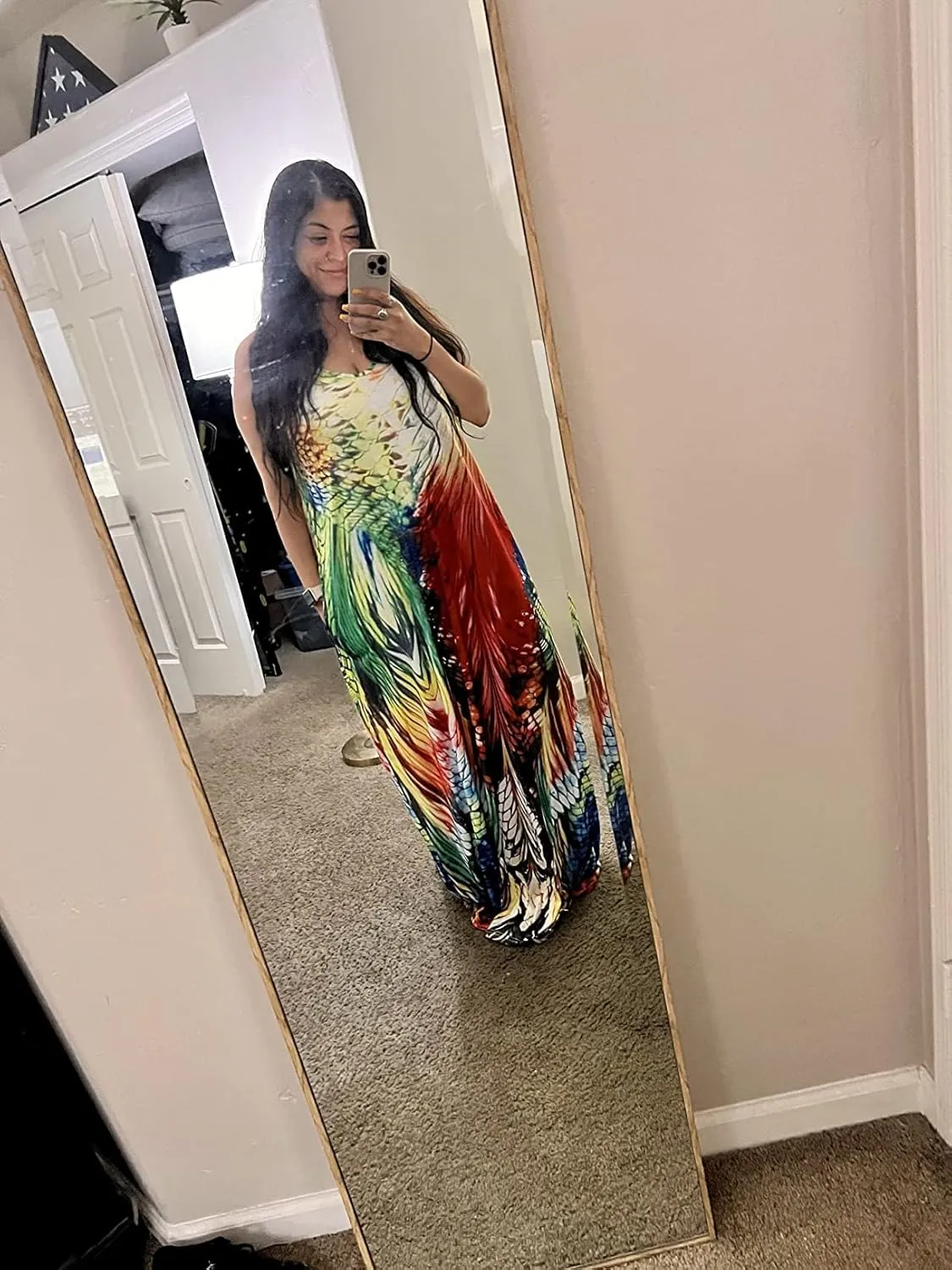 BessCops Summer Maxi Dresses for Women 2025 Plus Size Sundresses Casual Fashion Sleeveless Loose Long Sexy Dress with Pockets