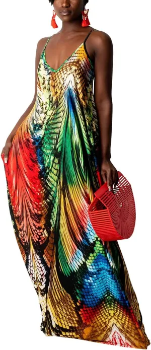 BessCops Summer Maxi Dresses for Women 2025 Plus Size Sundresses Casual Fashion Sleeveless Loose Long Sexy Dress with Pockets
