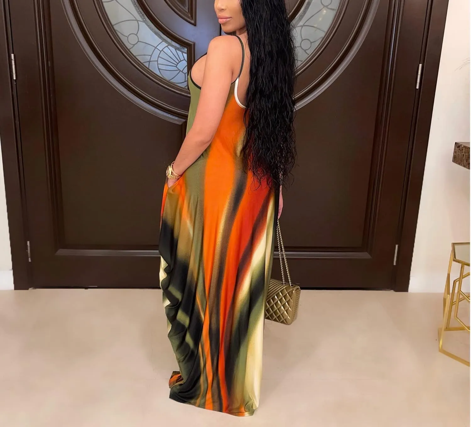 BessCops Summer Maxi Dresses for Women 2025 Plus Size Sundresses Casual Fashion Sleeveless Loose Long Sexy Dress with Pockets