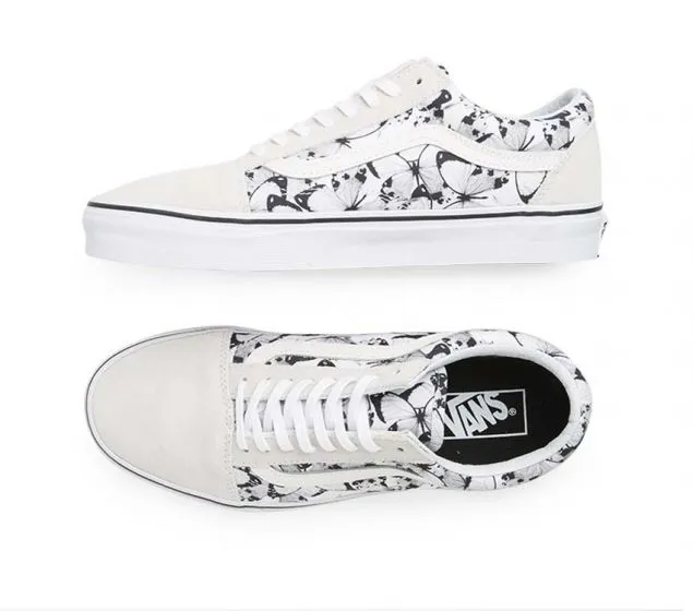 BLACK (BUTTERFLY) TRUE Live chat SKOOL | Top-quality at low price | OLD VANS WHITE