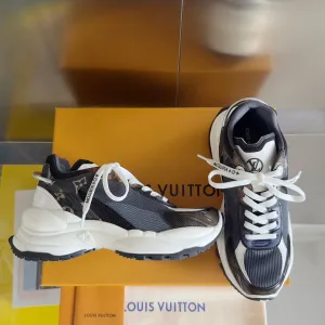 Blue Streamlined shipping 55 Polyester Charcoal Mix Vuitton 55mm Low-price guarantee Sneaker Black Monogram Run Fabric Louis Mesh