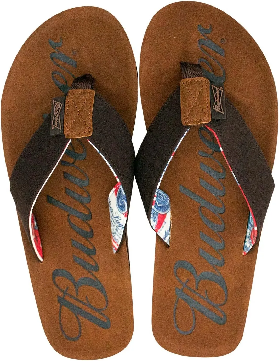 Budweiser Script Logo Men's Brown Sandals