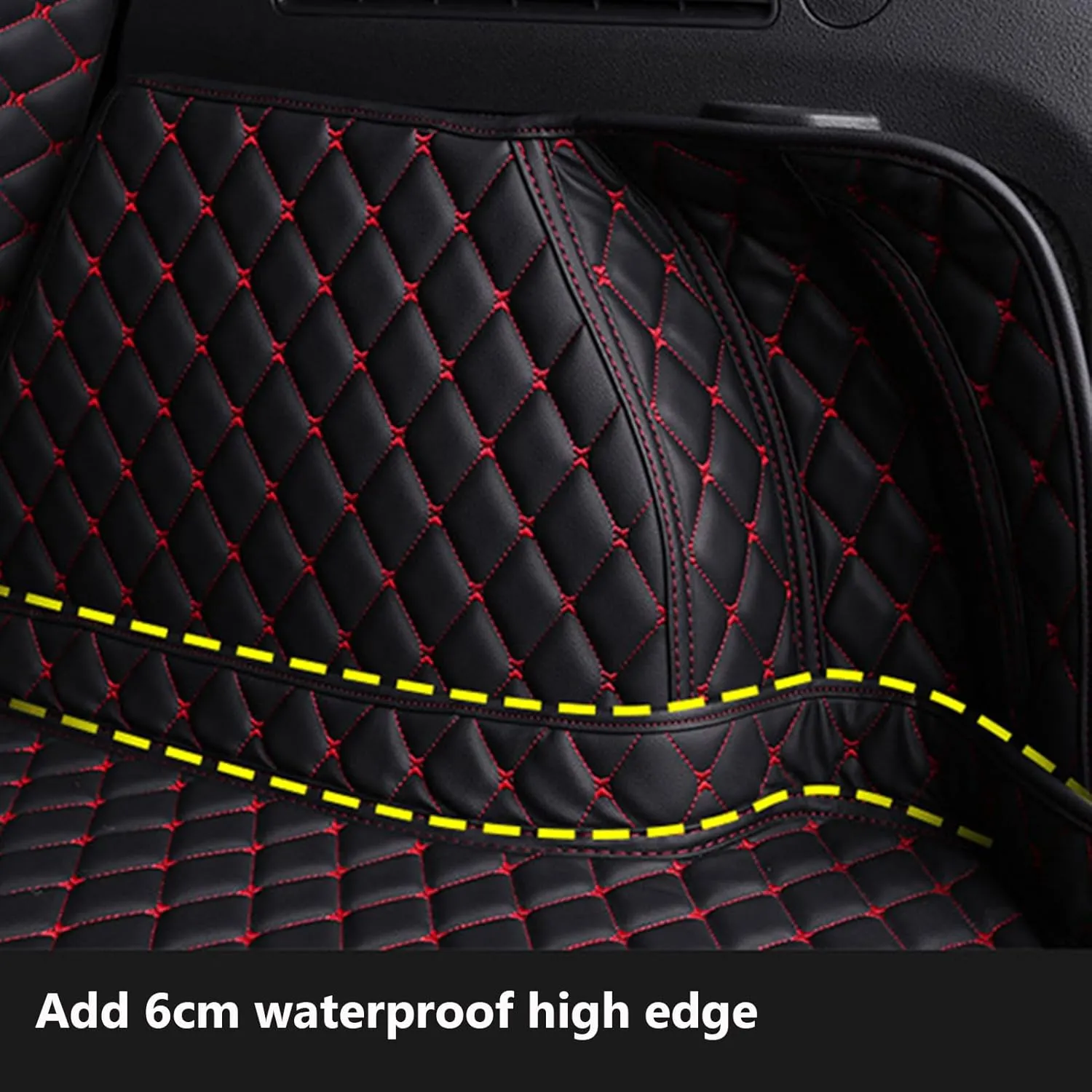 Car Boot Liner Mat for Suzuki Swift 2013-2018 Full Coverage Leather Car Boot Protector Waterproof Boot Liner Interior Accessories,E