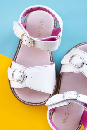CASSIE | Winged Sandals | Pearl