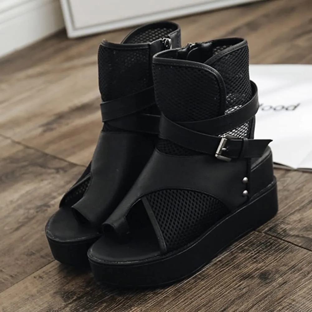 Ciuyurra Classic Summer Shoes Platform Open Toe Gladiator Sandals