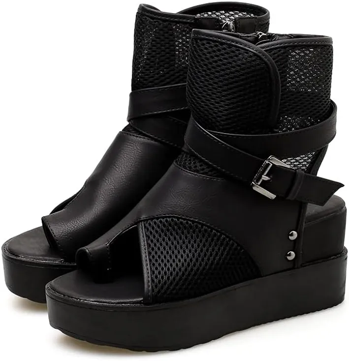 Ciuyurra Classic Summer Shoes Platform Open Toe Gladiator Sandals
