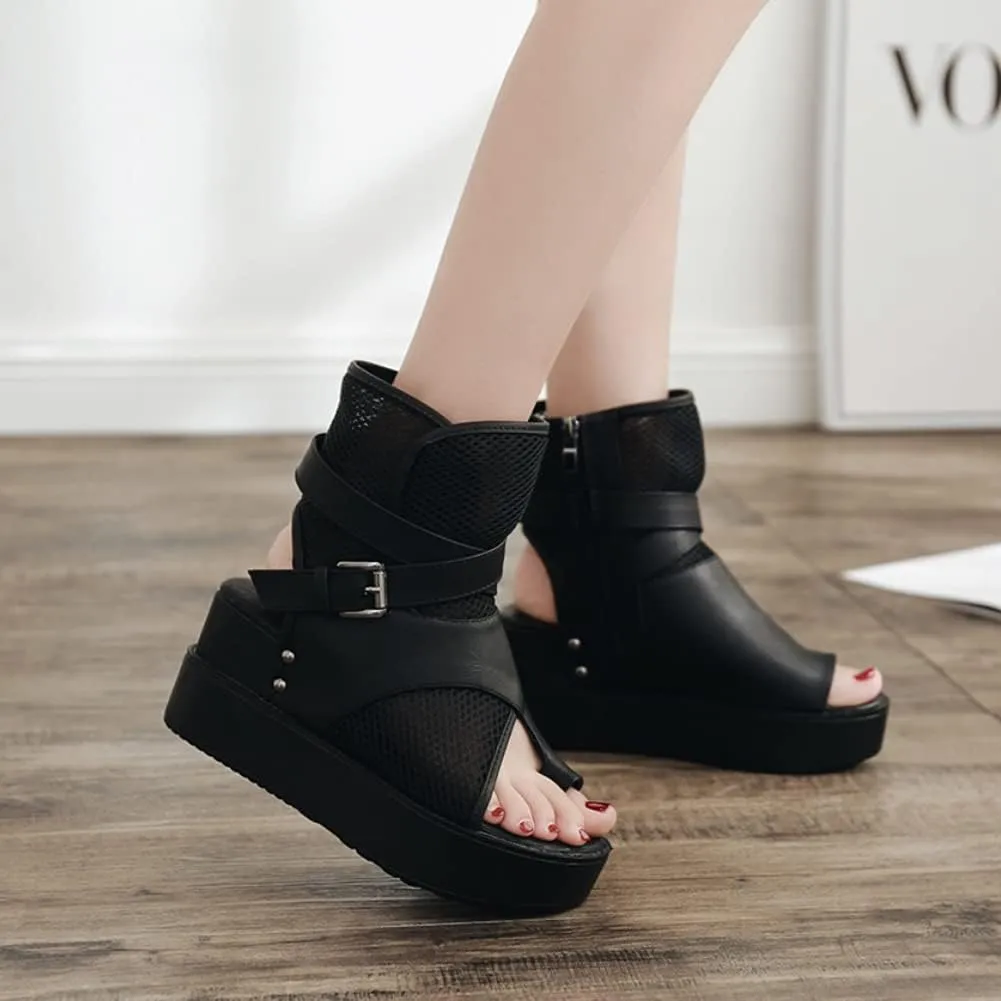 Ciuyurra Classic Summer Shoes Platform Open Toe Gladiator Sandals