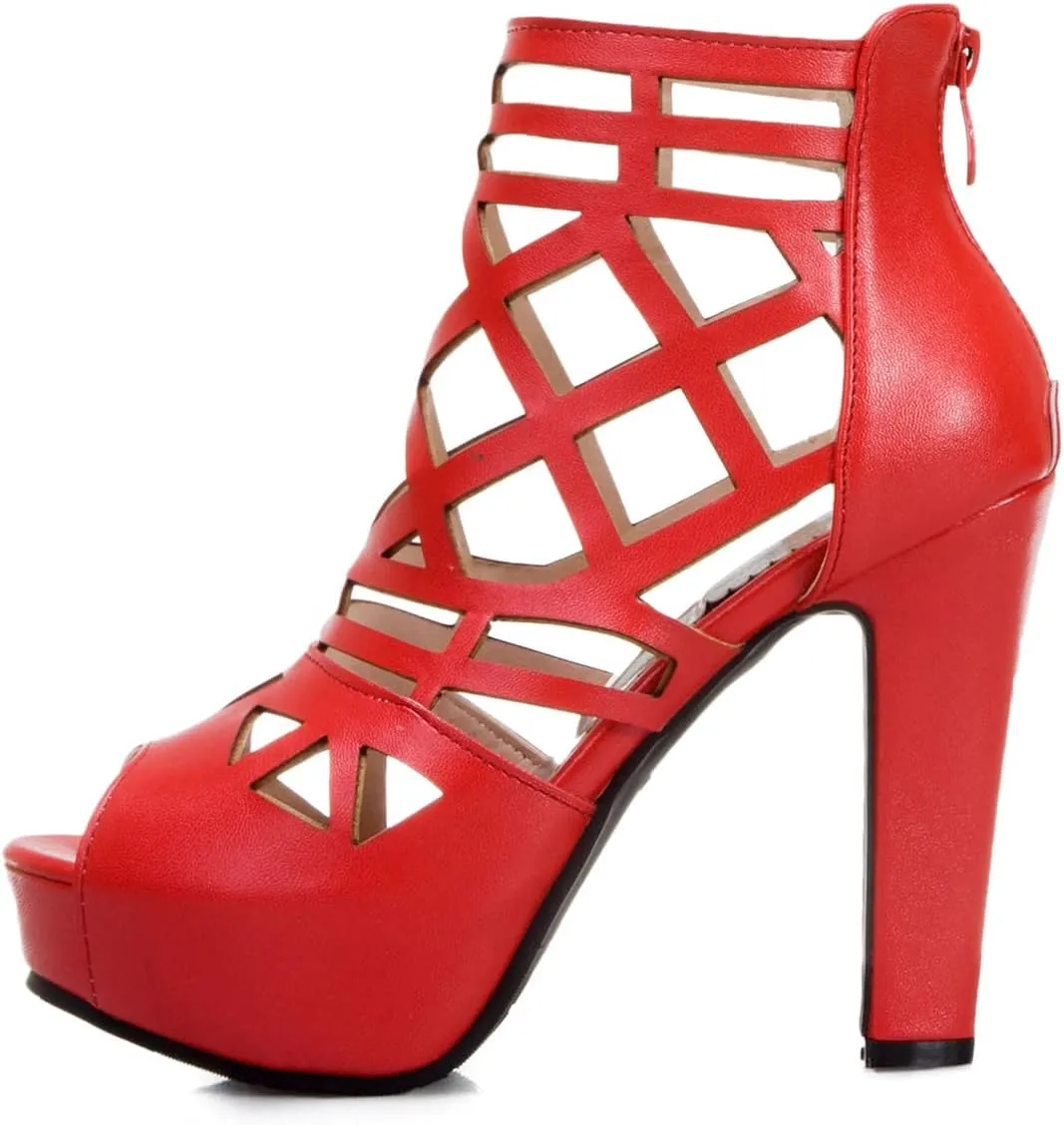Ciuyurra Fashion Gladiator Sandals Platform Women Peep Toe Bootie Sandals