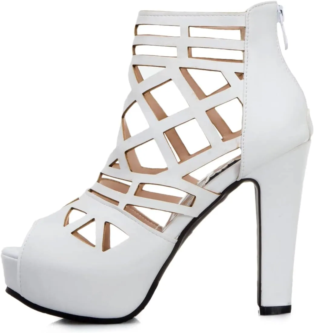 Ciuyurra Fashion Gladiator Sandals Platform Women Peep Toe Bootie Sandals