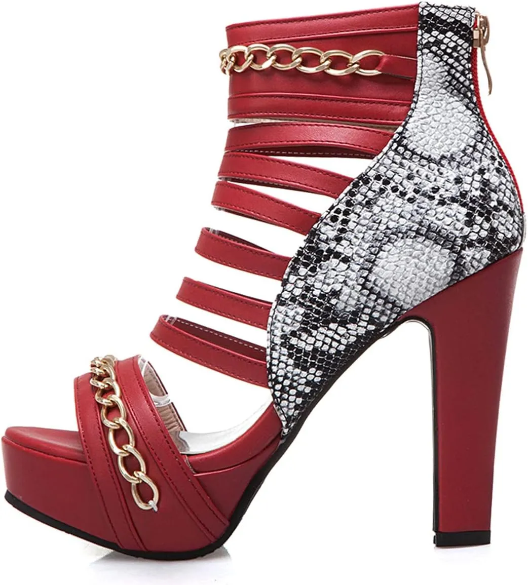 Ciuyurra Fashion Gladiator Sandals Platform Women Peep Toe Bootie Sandals