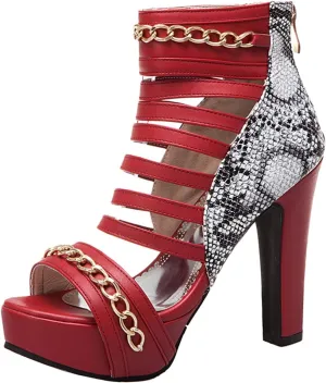 Ciuyurra Fashion Gladiator Sandals Platform Women Peep Toe Bootie Sandals