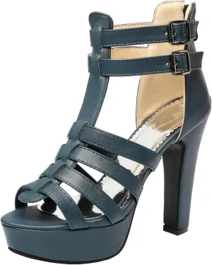 Ciuyurra Fashion Gladiator Sandals Platform Women Peep Toe Bootie Sandals