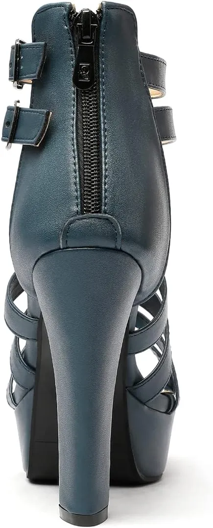 Ciuyurra Fashion Gladiator Sandals Platform Women Peep Toe Bootie Sandals