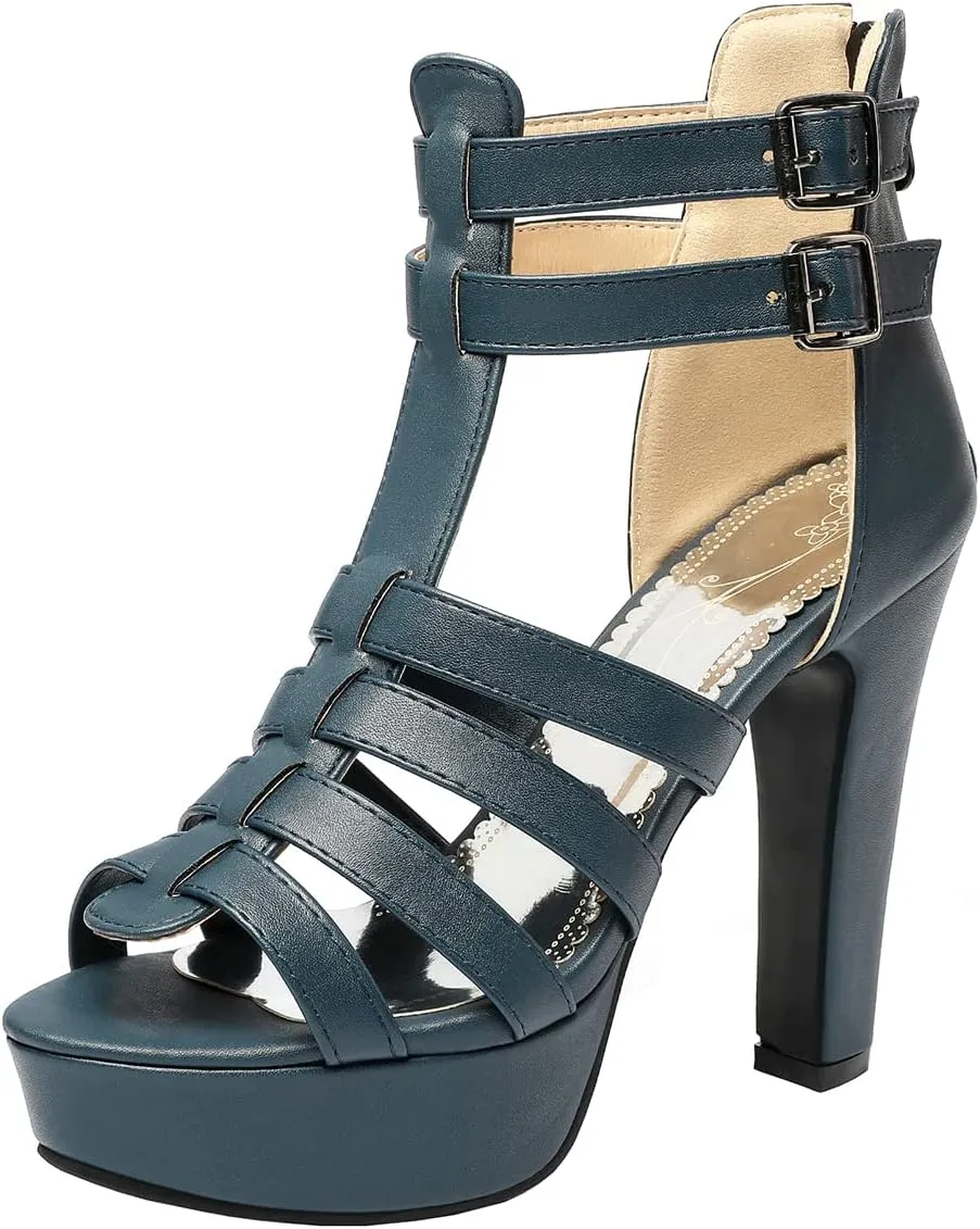 Ciuyurra Fashion Gladiator Sandals Platform Women Peep Toe Bootie Sandals