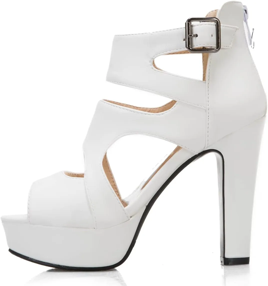 Ciuyurra Fashion Gladiator Sandals Platform Women Peep Toe Bootie Sandals