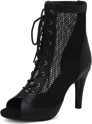 Ciuyurra Women Summer Booties Stiletto Heels Lace up Sandals Gladiator