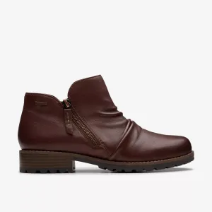 Clarks Women's Nissini Top WP Dark Brown Leather 26180473