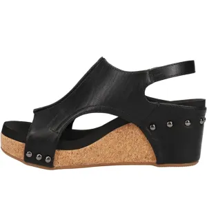 CORKYS Carley Black Smooth Wedge