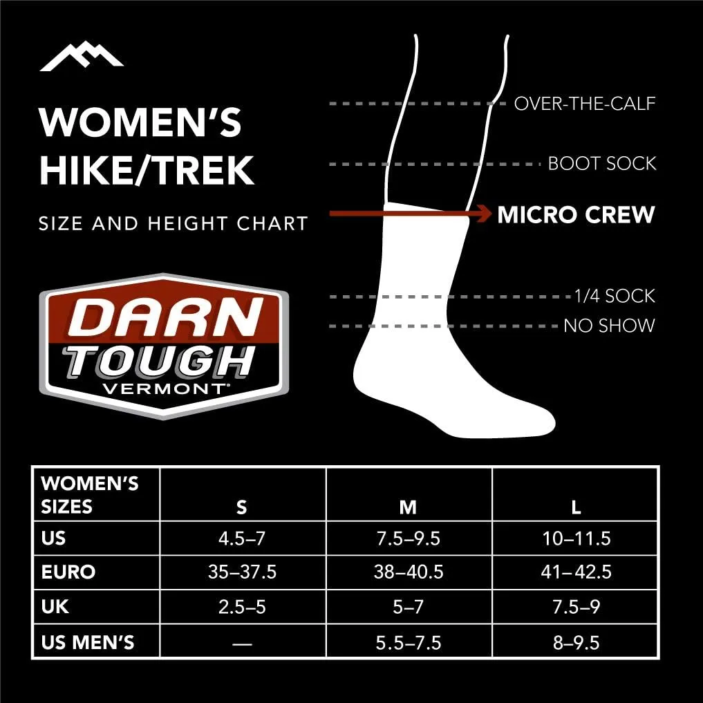 Darn Tough Women's Critter Club Micro Crew Lightweight with Cushion Sock (Style 5001) -