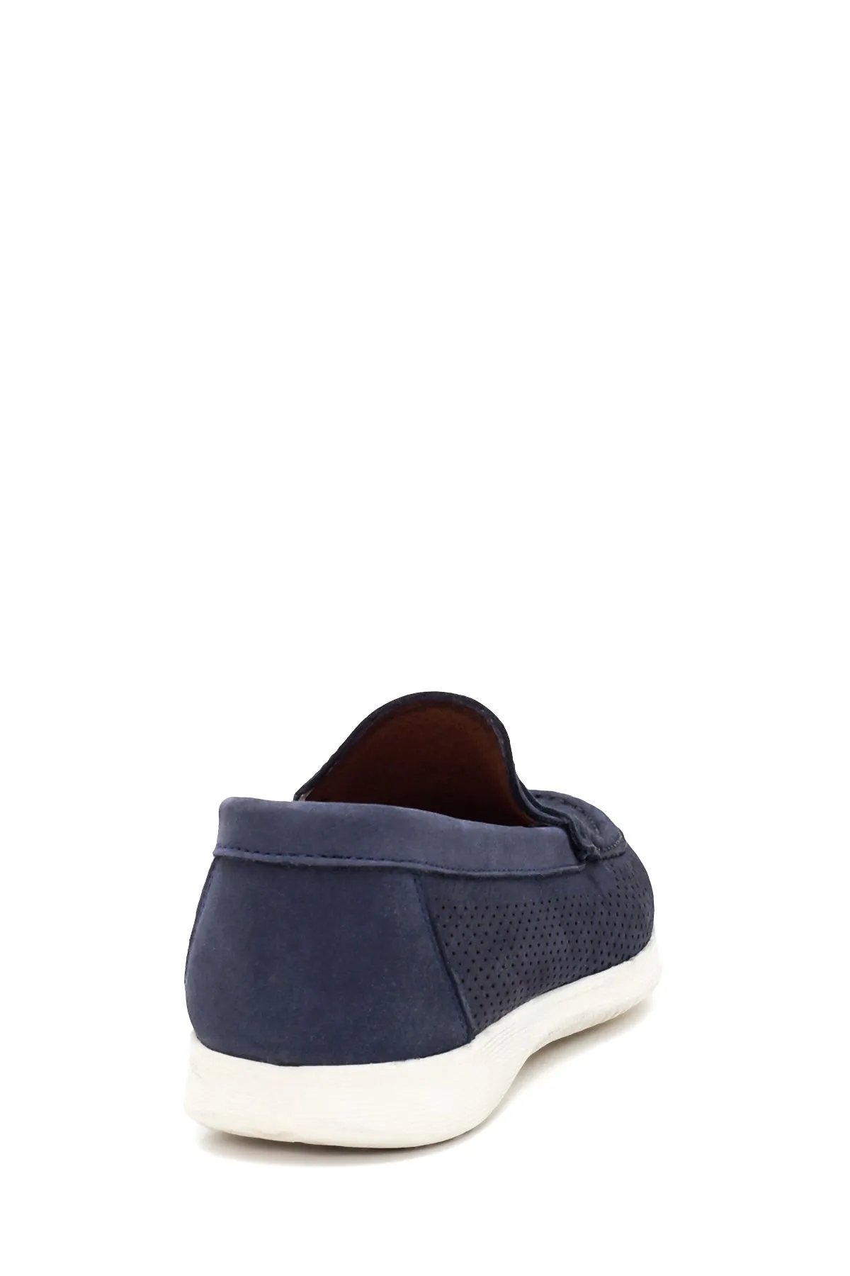 Erkek Lacivert Nubuk Deri Casual Loafer