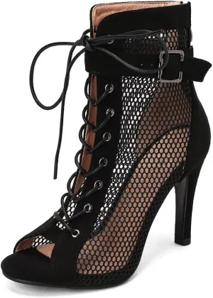 Fashion Peep Toe Booties Gladiator High Top Sandals