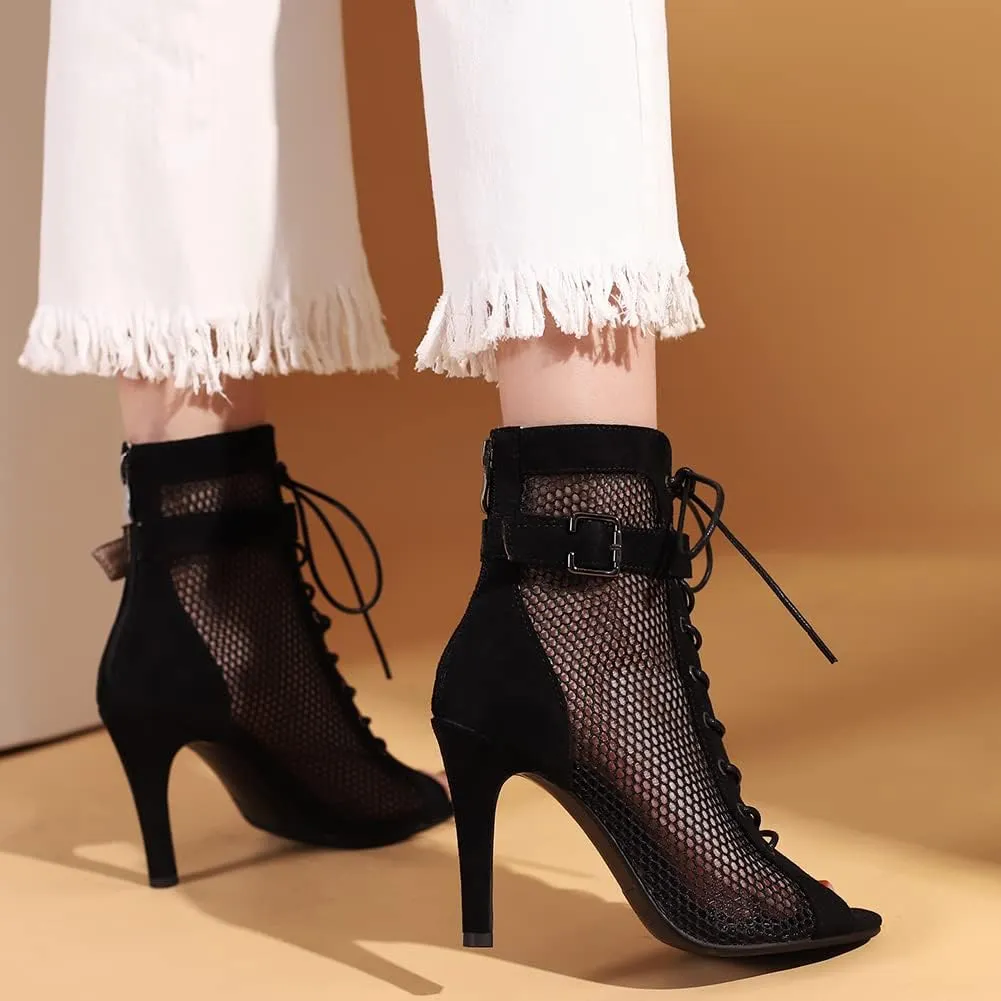 Fashion Peep Toe Booties Gladiator High Top Sandals