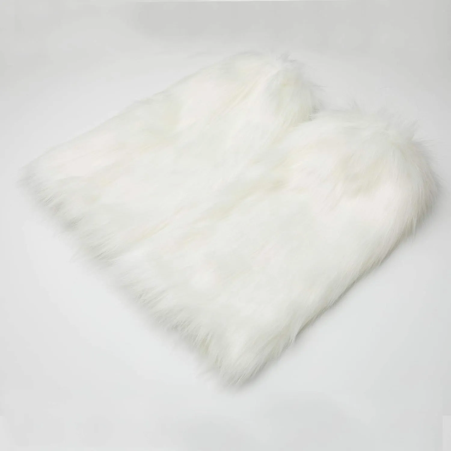 Faux Fur Leg Warmers - Womens Winter Warm Fur Boot Cuffs Covers, Cozy, Christmas, Halloween, Unicorn, Hippie Costume