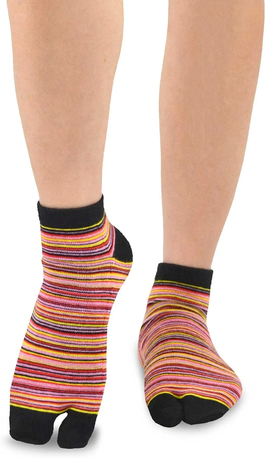 Flip Flop Big Toe Socks Adults Patriotic American Flag Christmas Santa Solid Black Grey Stripes 3 Pairs