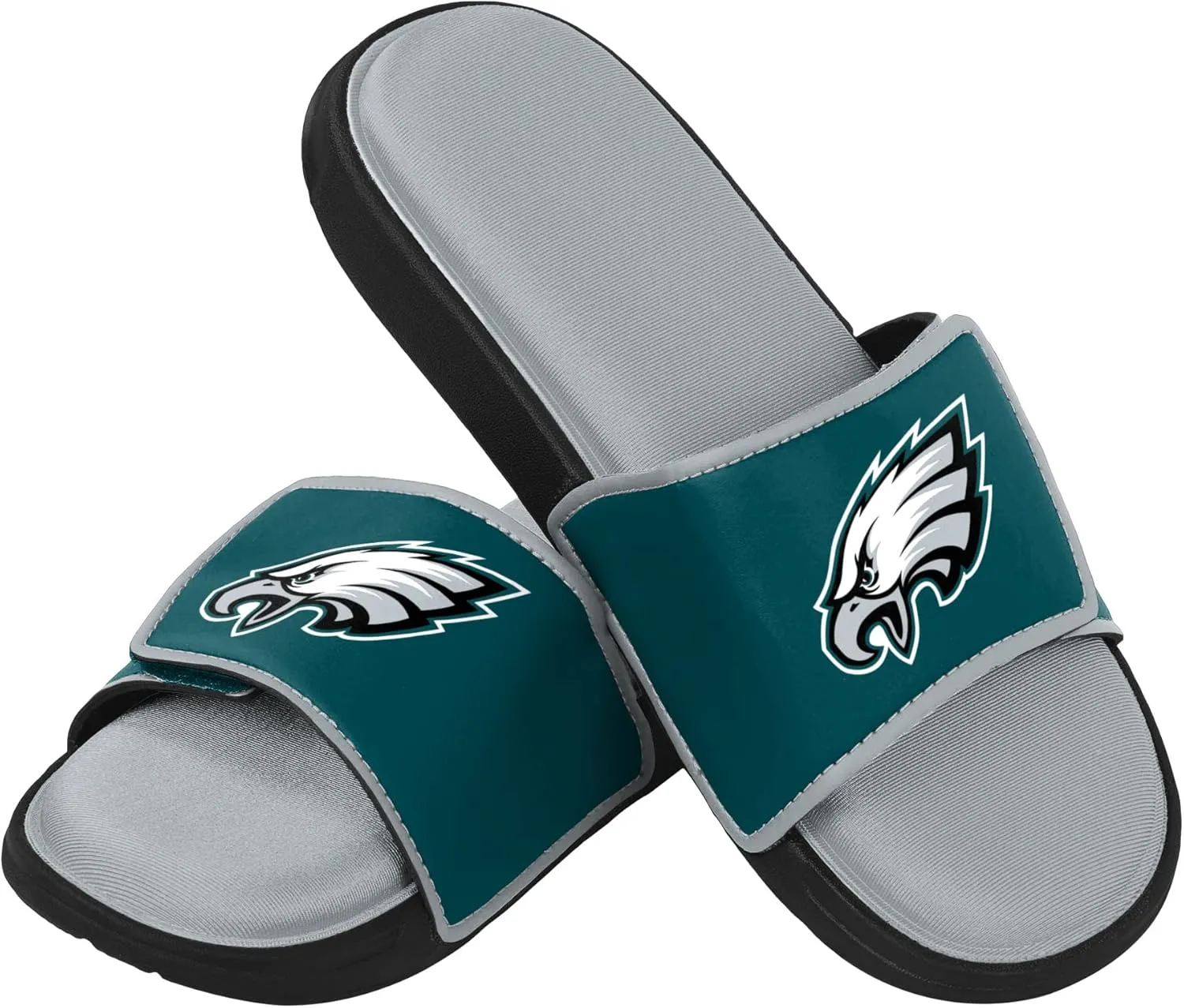 FOCO Mens Nfl Team Logo Shower Foam Flip Flop Sandals Sport Slide, Foam, 9-10 US