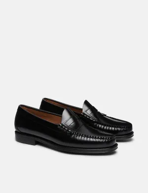 G.H. Bass WEEJUN II Larson Moc Penny Loafer Black Leather