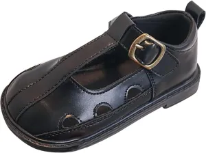 Girls Closed Toe Hollow Sandals Gentlemen's Sandals Lady's Shoes Hollowed Out Shoes Girls Flip Flop