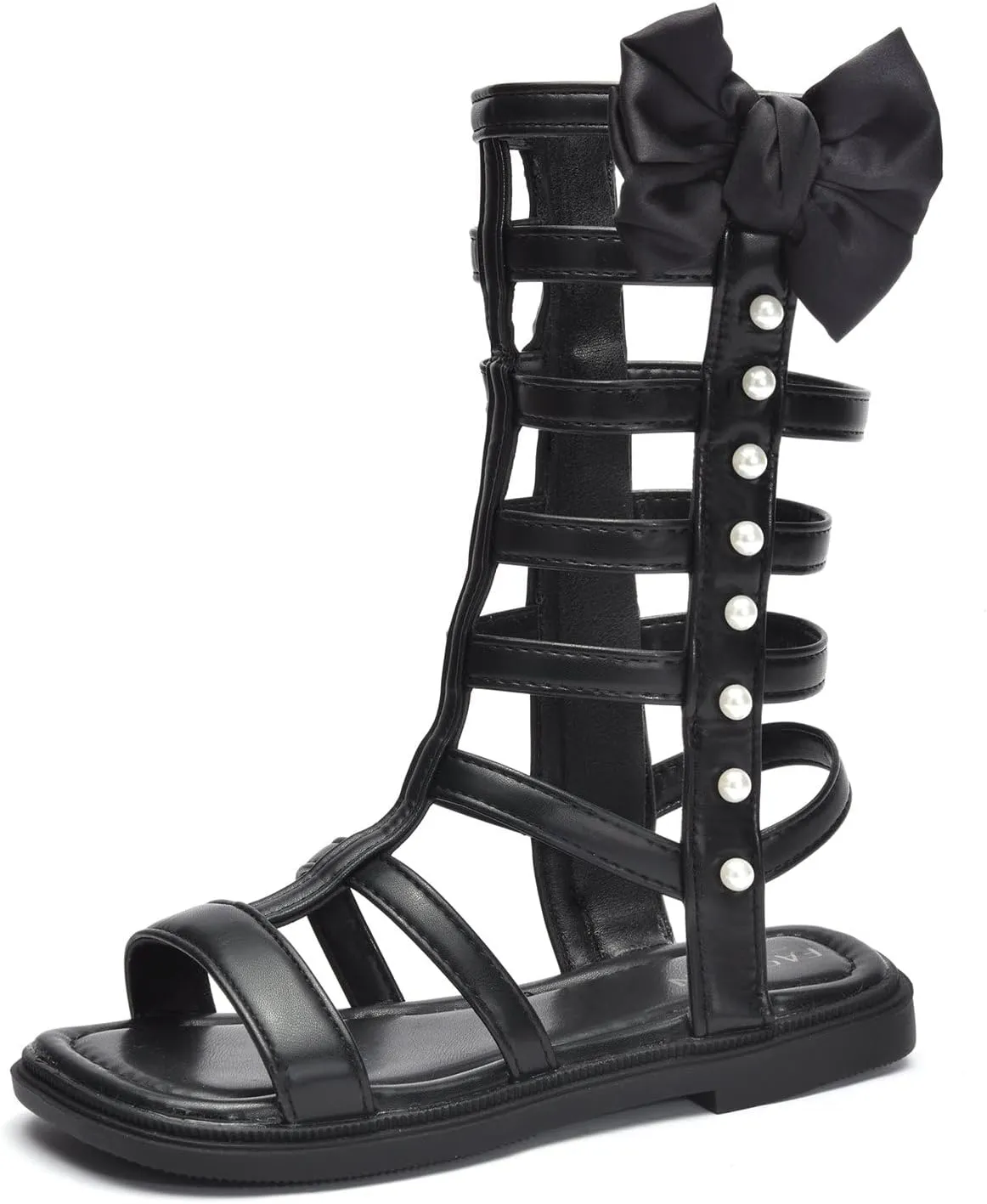 Girls Rivet Gladiator Sandals Summer Princess Dress Strappy Flats Zip Up Boots Shoes