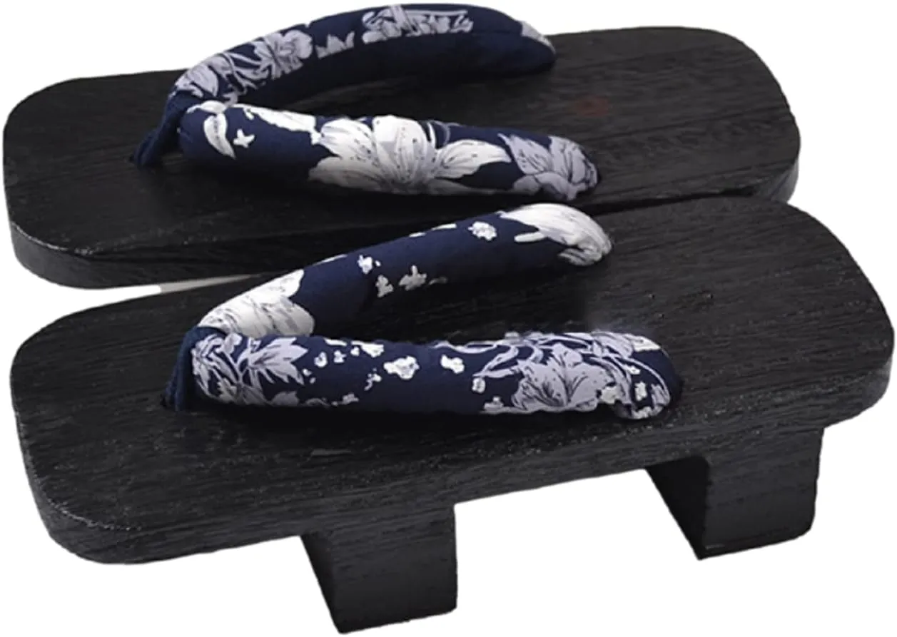 GK-O Japanese Clogs Geta Wooden Flip Flops Retro Sandals Slippers Shoes Kimono Cosplay Costume Shoes