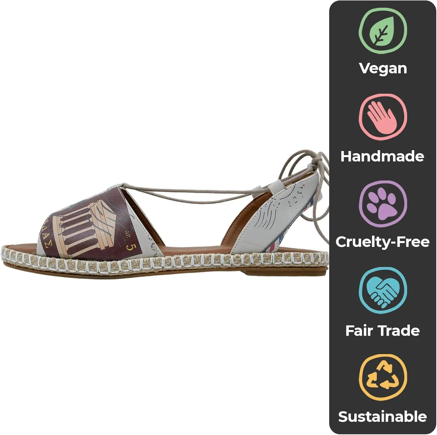 Gladiator Sandals for Women - Vegan and Handmade Strappy Sandals for Women