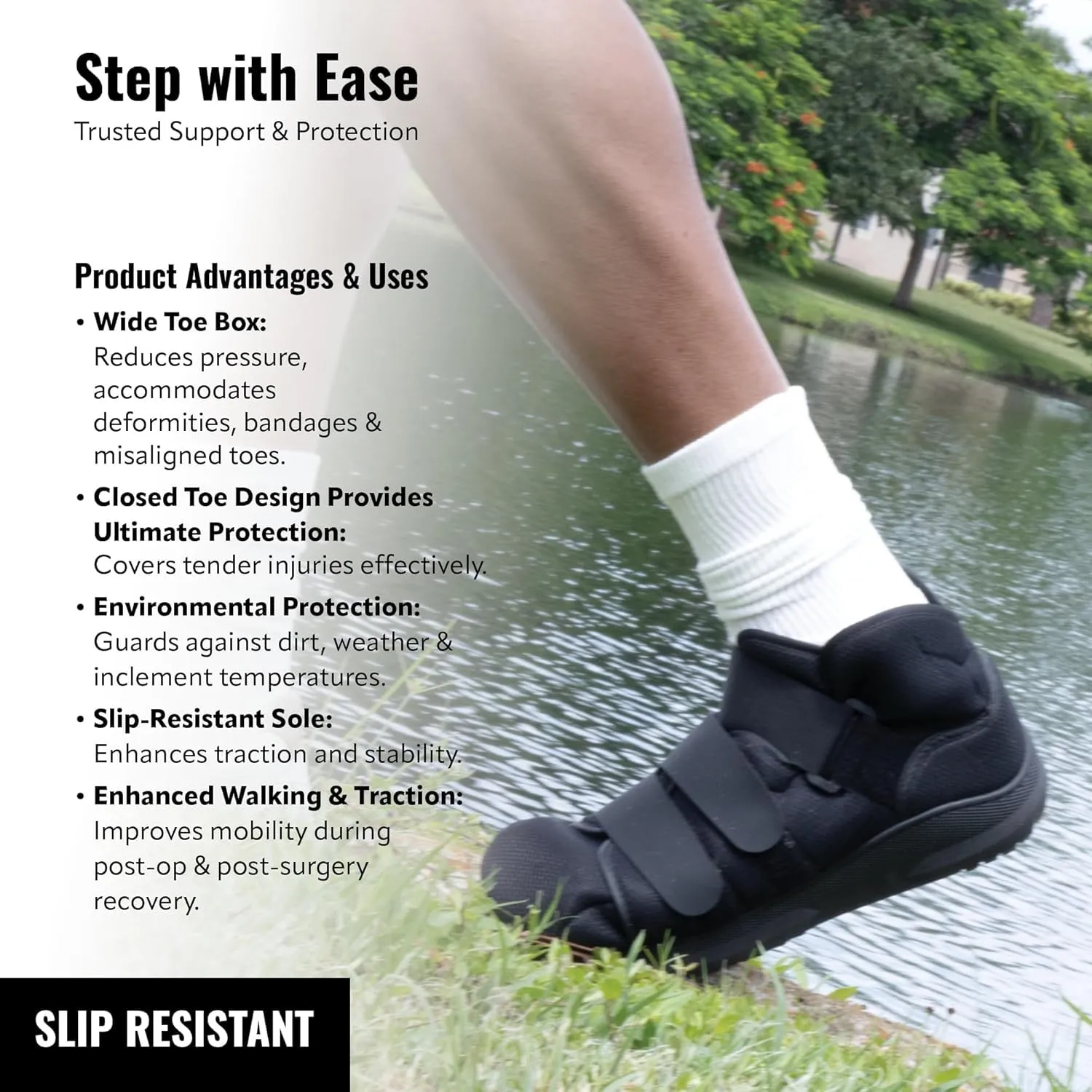 High Medical Shoe Closed Toe, Size XL, Walking Boot & Foot Brace, Post Op/Orthopedic Boot for Injured Foot for Men and Women