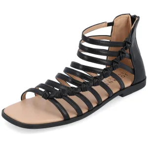 Journee Womens Petrra Tru Comfort Foam Gladiator Back Zip Sandals