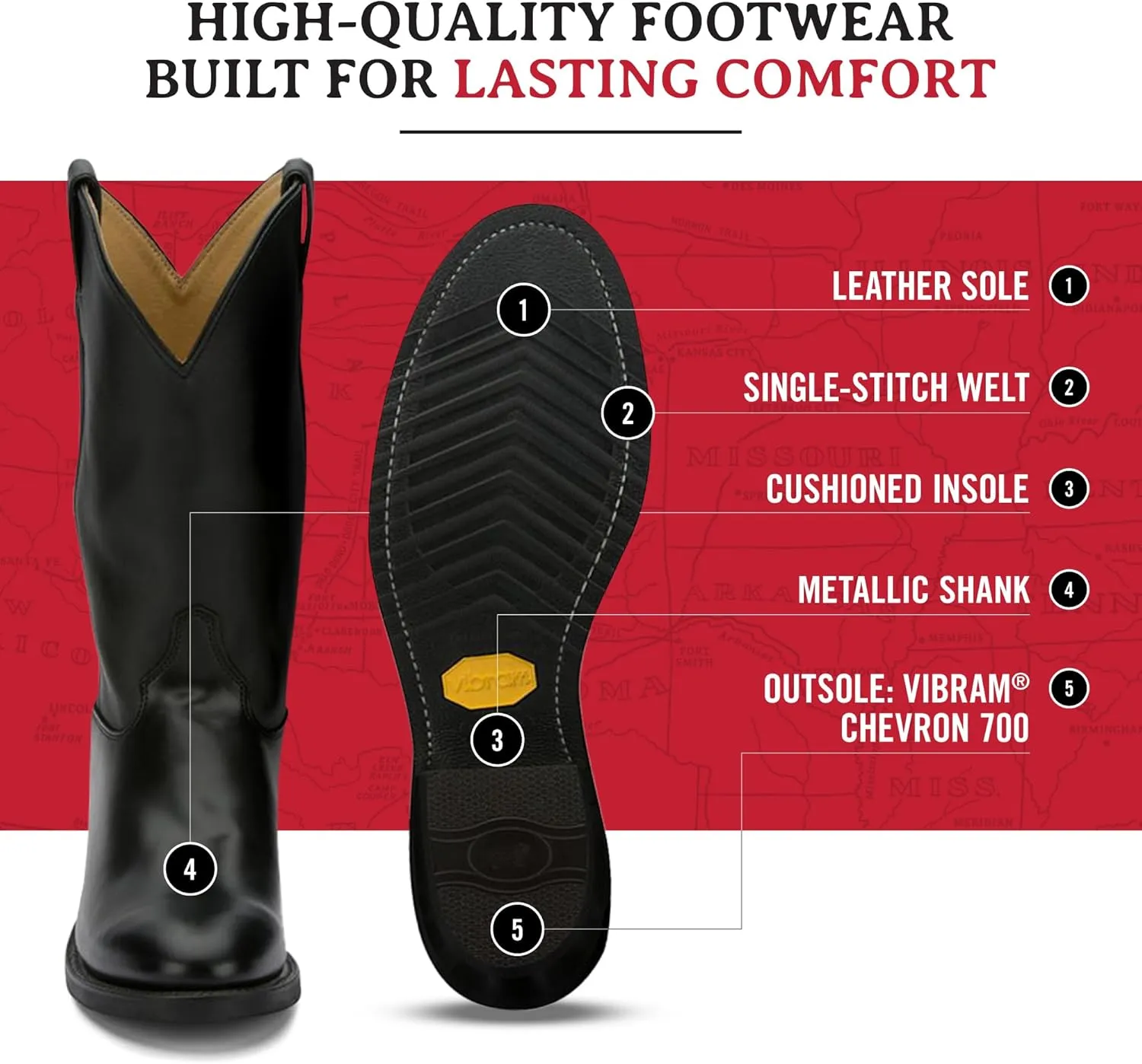 Justin Men's Tobias 12" Western Boot