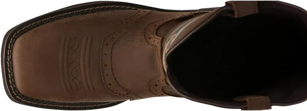 Justin Women's Inji Western Boot Wide Square Toe Distressed Brown