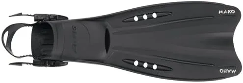 Mako Open Heel Fin - Popular Scuba Snorkeling and Swim Fins Yellow XSmall