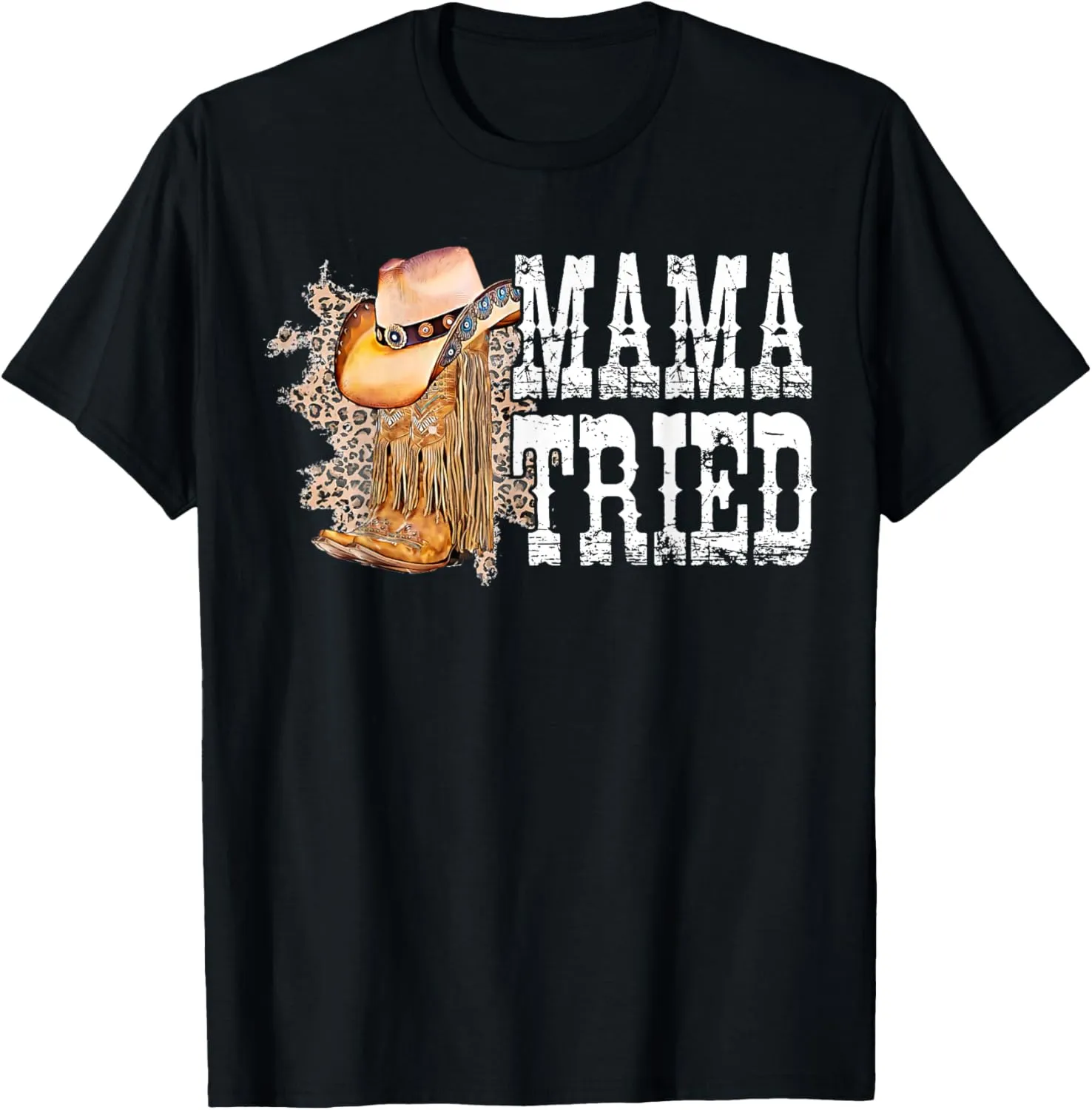 Mama-Tried Country Outlaw Music Mothers Day Cowgirl T-Shirt