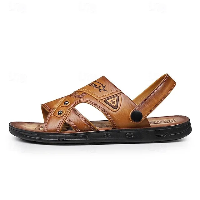 Men's Embossed Sandals with Cushioned Footbed for Casual Outdoor Use - 59 Street Vibes