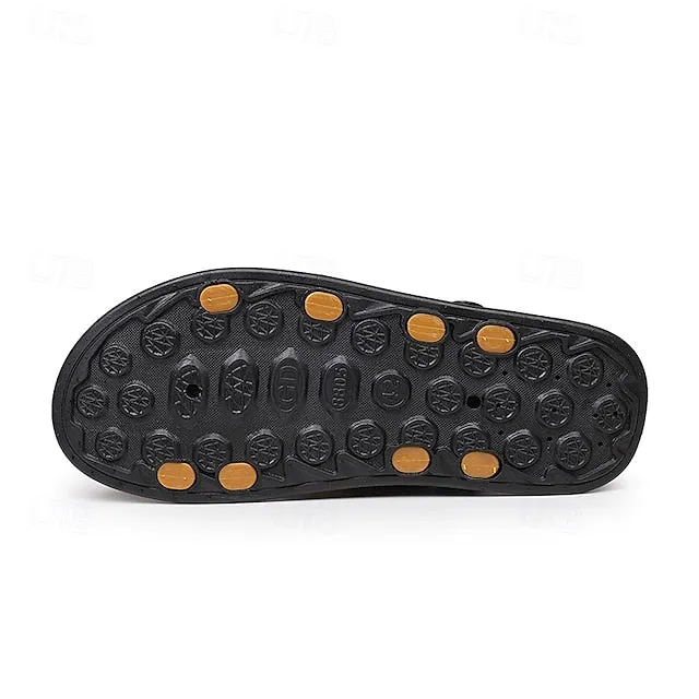Men's Embossed Sandals with Cushioned Footbed for Casual Outdoor Use - 59 Street Vibes